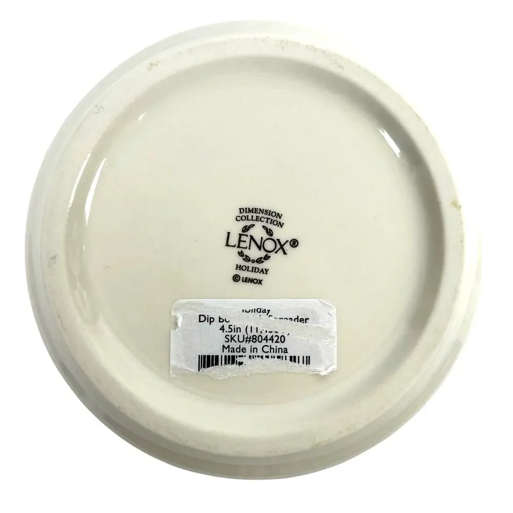 Lenox Holiday Dimension Holly Berries Gold Rim 4.75